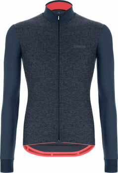 Cycling jersey Santini Colore Puro Long Sleeve Thermal Jersey Jacket Nautica 3XL - 1