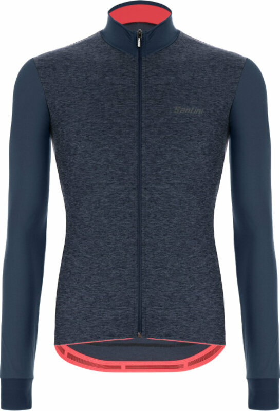 Cycling jersey Santini Colore Puro Long Sleeve Thermal Jersey Jacket Nautica XL