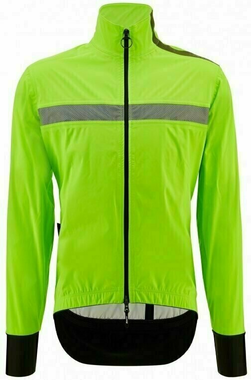 Cyklo-Bunda, vesta Santini Guard Neo Shell Rain Jacket Verde Fluo S Bunda