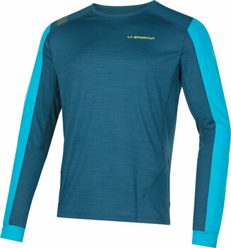 Ulkoilu t-paita La Sportiva Beyond Long Sleeve M Storm Blue/Maui XL T-paita - 1