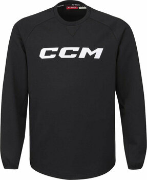 Bluza hokejowa CCM Locker Room Fleece Crew SR Black L SR Bluza hokejowa - 1