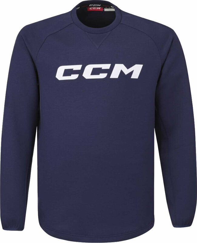 Bluza hokejowa CCM Locker Room Fleece Crew SR Navy M SR Bluza hokejowa