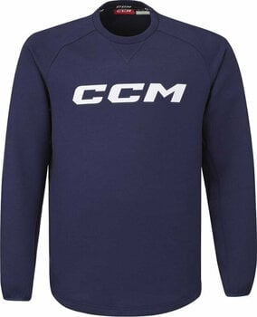 Bluza hokejowa CCM Locker Room Fleece Crew SR Navy M SR Bluza hokejowa - 1