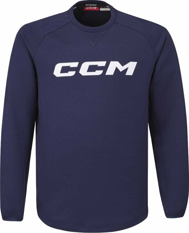 Hokejski pulover CCM Locker Room Fleece Crew SR Navy XL SR Hokejski pulover