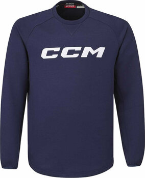 Hockey Sweatshirt CCM Locker Room Fleece Crew YTH Navy L YTH - 1