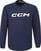 Bluza hokejowa CCM Locker Room Fleece Crew YTH Navy XS YTH Bluza hokejowa