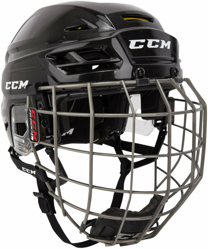 Casco per hockey CCM Tacks 310 Combo SR Nero S Casco per hockey