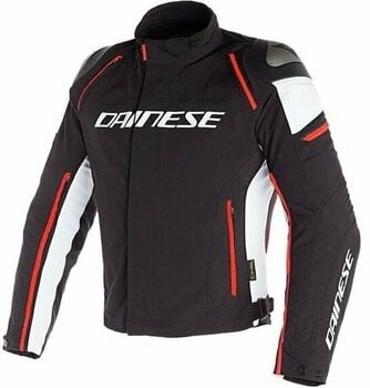 Kangastakki Dainese Racing 3 D-Dry Black/White/Fluo Red 44 Kangastakki - 1