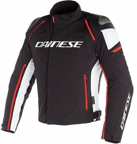 Textile Jacket Dainese Racing 3 D-Dry Black/White/Fluo Red 64 Textile Jacket