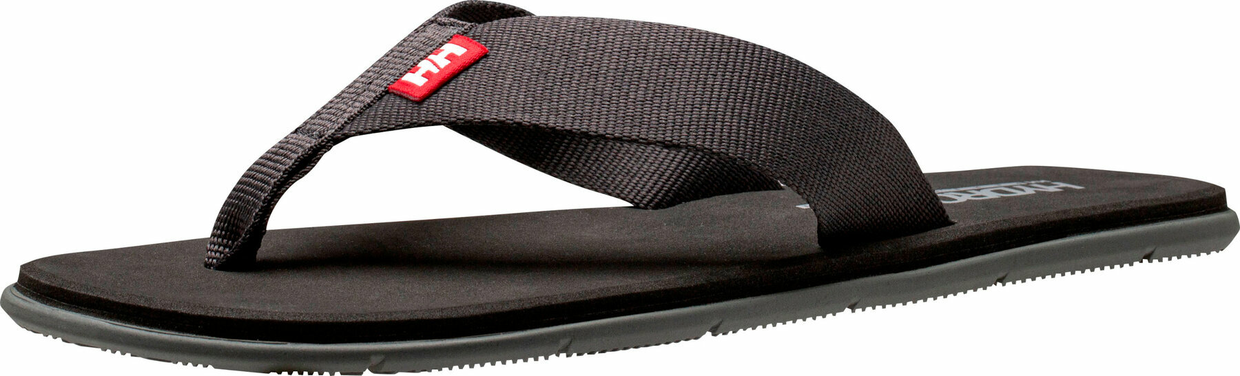 Mens Sailing Shoes Helly Hansen Men's Seasand HP Flip-Flops Black/Ebony/Light Grey 46,5