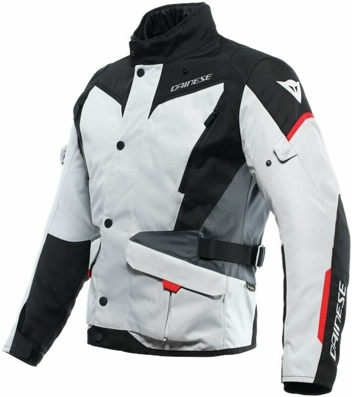 Textile Jacket Dainese Tempest 3 D-Dry Glacier Gray/Black/Lava Red 44 Textile Jacket