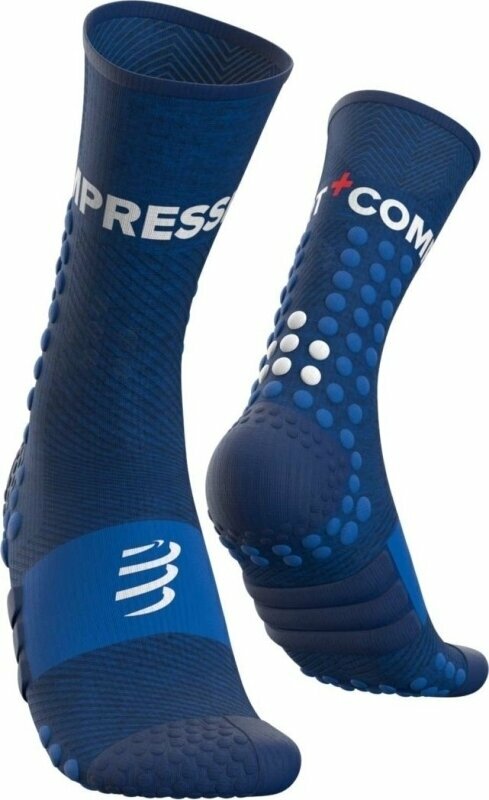 Løbestrømper Compressport Ultra Trail Socks Blue Melange T2 Blue Melange T2 Løbestrømper