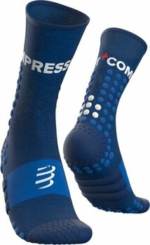 Meias de corrida Compressport Ultra Trail Socks Blue Melange T2 Blue Melange T2 Meias de corrida - 1