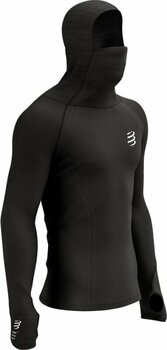 Chemise de course à manches longues Compressport 3D Thermo UltraLight Racing Hoodie Black M Chemise de course à manches longues - 1