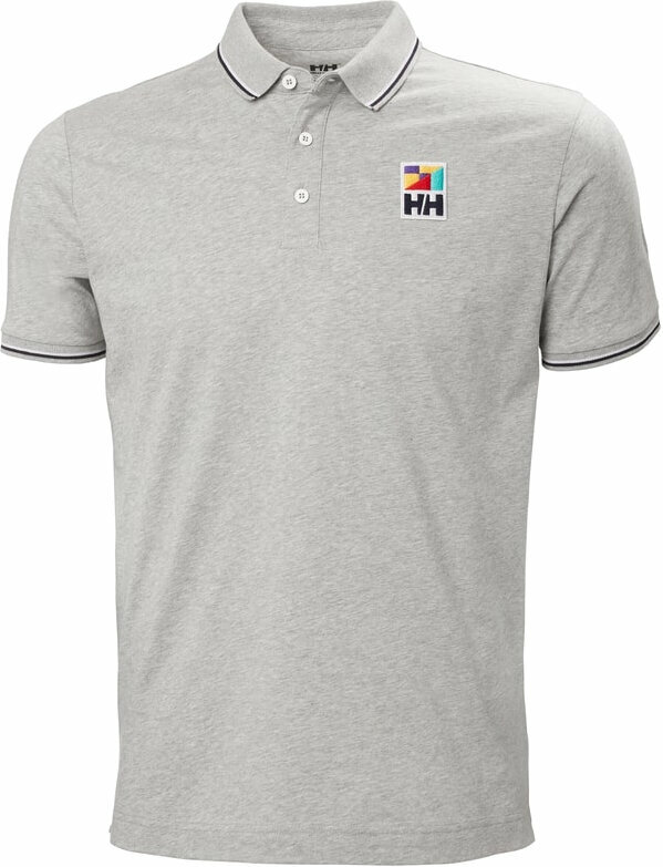 Hemd Helly Hansen Men's Jersey Polo Hemd Grey Melange 2XL