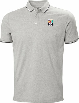 Camisa Helly Hansen Men's Jersey Polo Camisa Grey Melange L - 1