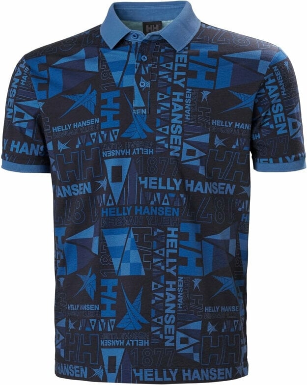 Chemise Helly Hansen Men's Newport Polo Chemise Ocean Burgee Aop 2XL