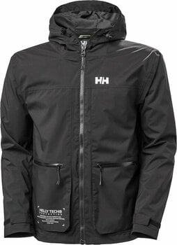 Outdoor Jacket Helly Hansen Men's Move Hooded Rain Jacket Black L Outdoor Jacket - 1