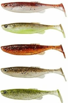 Esca siliconica Savage Gear Fat Minnow T-Tail Clear Water Mix Clearwater Mix 7,5 cm 5 g - 1