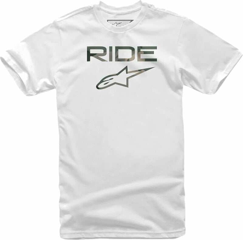 Tee Shirt Alpinestars Ride 2.0 Camo White XL Tee Shirt