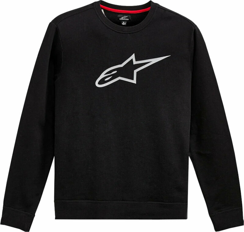 Φούτερ Μηχανής Leisure Alpinestars Ageless Crew Fleece Μαύρο/γκρι 2XL Φούτερ Μηχανής Leisure