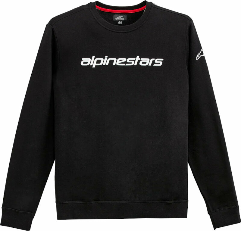 Sweatshirt Alpinestars Linear Crew Fleece Black/White S Sweatshirt
