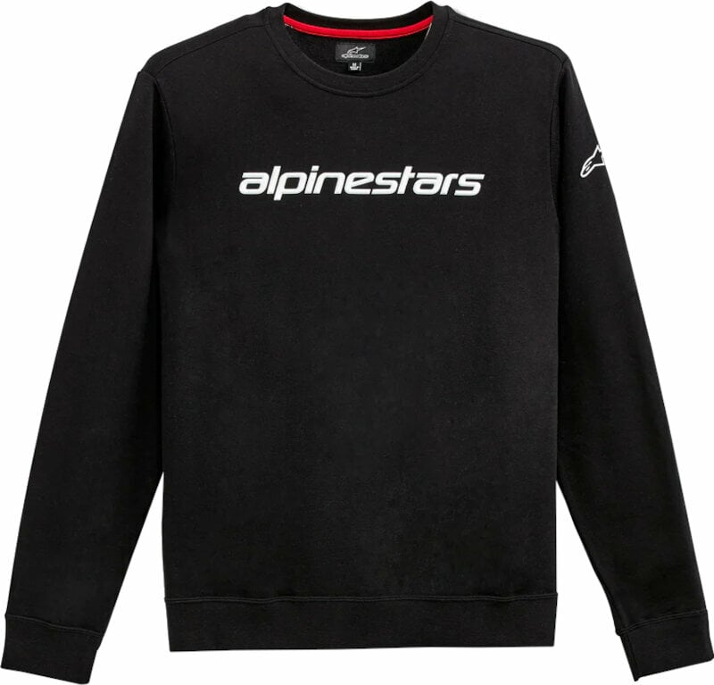 Sweater Alpinestars Linear Crew Fleece Black/White 2XL Sweater