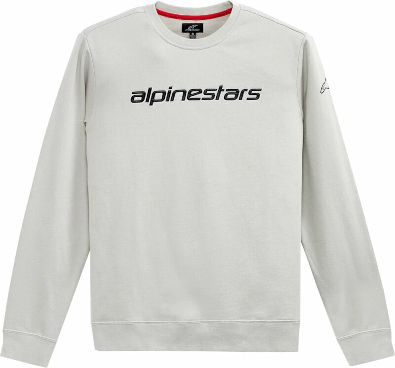 Sweatshirt Alpinestars Linear Crew Fleece Silver/Black S Sweatshirt