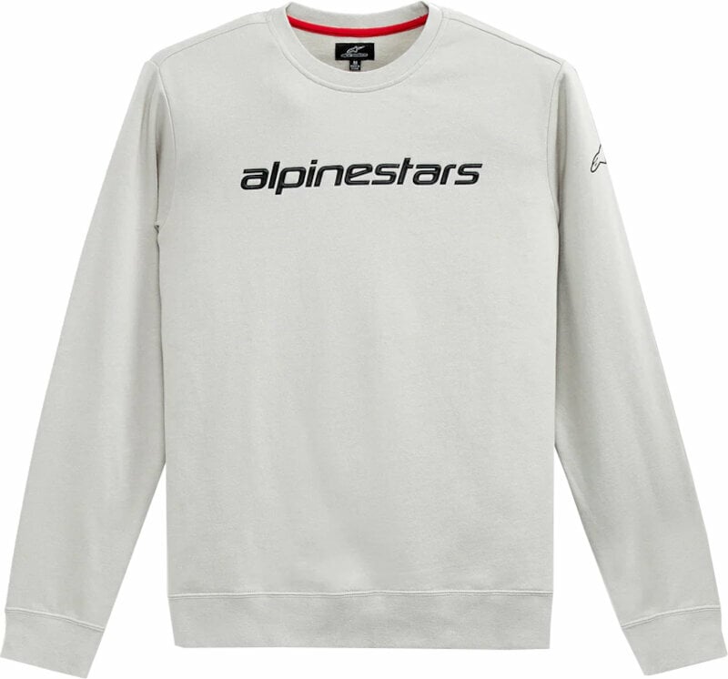 Sweatshirt Alpinestars Linear Crew Fleece Silver/Black M Sweatshirt