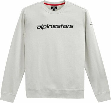 Hættetrøje Alpinestars Linear Crew Fleece Silver/Black XL Hættetrøje - 1