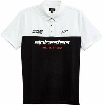 Тениска Alpinestars Paddock Polo Black/White S Тениска - 1