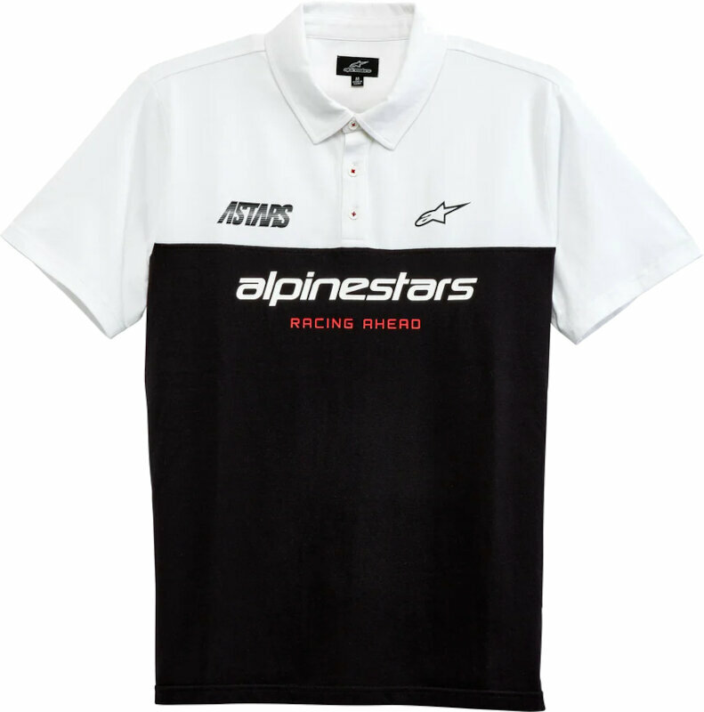 Μπλούζες Μηχανής Leisure Alpinestars Paddock Polo Black/White 2XL Μπλούζες Μηχανής Leisure