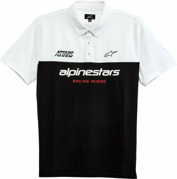 Tee Shirt Alpinestars Paddock Polo Black/White 2XL Tee Shirt - 1