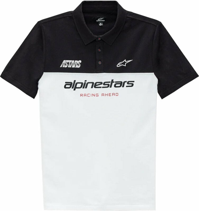 Tee Shirt Alpinestars Paddock Polo White/Black S Tee Shirt