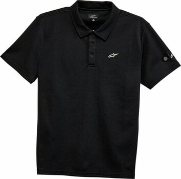 T-Shirt Alpinestars Realm Polo Black M T-Shirt - 1