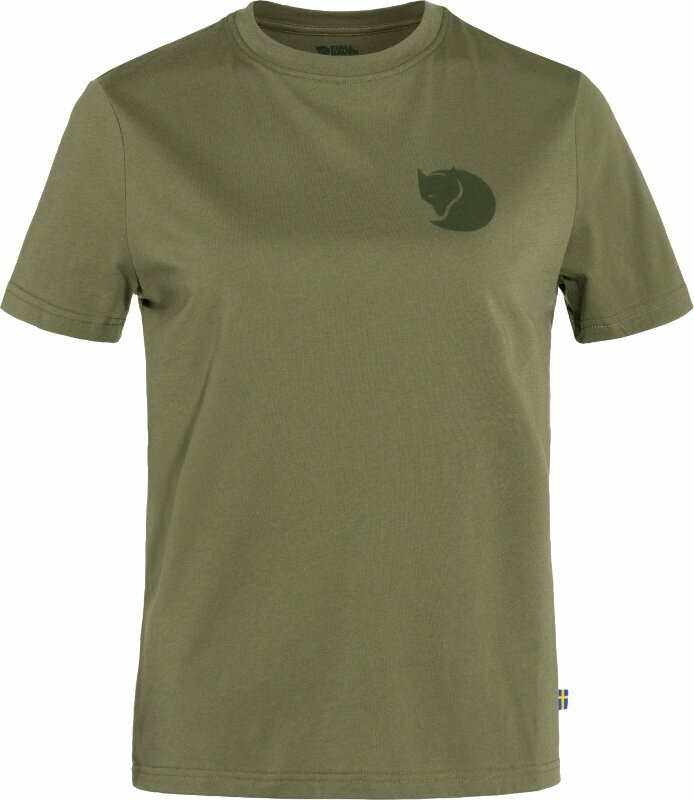 Outdoor T-Shirt Fjällräven Fox Boxy Logo Tee W Green XS Outdoor T-Shirt