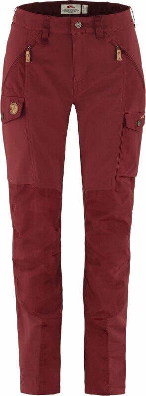 Spodnie outdoorowe Fjällräven Nikka Trousers Curved W Bordeaux Red 36 Spodnie outdoorowe
