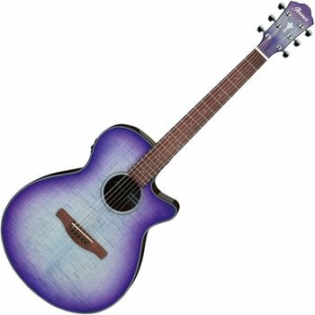 Guitare Jumbo acoustique-électrique Ibanez AEG70-PIH Purple Iris Burst High - 1