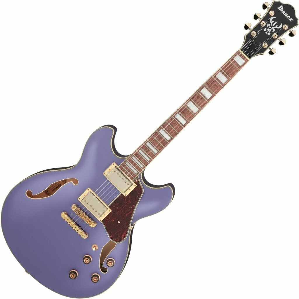Félakusztikus - jazz-gitár Ibanez AS73G-MPF Metallic Purple Flat