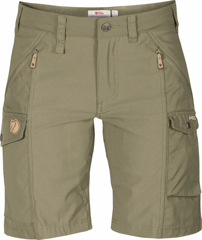 Pantalones cortos para exteriores Fjällräven Nikka Shorts Curved W Light Olive 38 Pantalones cortos para exteriores