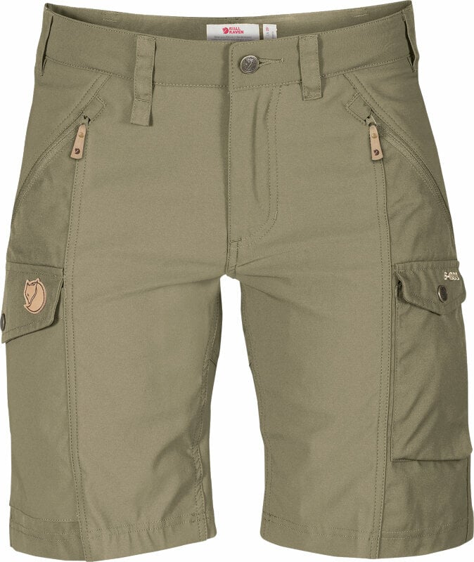 Pantalones cortos para exteriores Fjällräven Nikka Shorts Curved W Light Olive 42 Pantalones cortos para exteriores