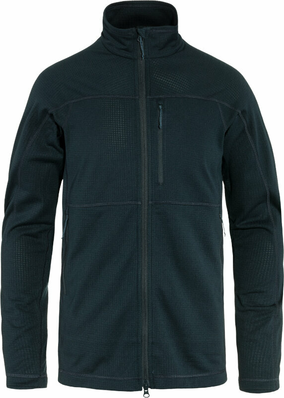 Hættetrøje til udendørs brug Fjällräven Abisko Lite Fleece Jacket M Dark Navy S Hættetrøje til udendørs brug