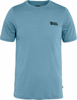 Friluftsliv T-shirt Fjällräven Abisko Wool Logo SS M Dawn Blue S T-shirt - 1