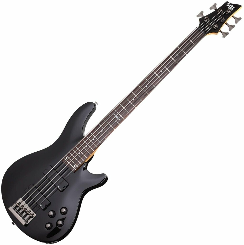 5-saitiger E-Bass, 5-Saiter E-Bass Schecter SGR C-5 Gloss Black
