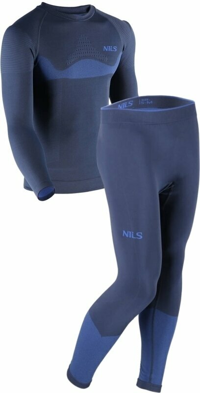 Nils Lenjerie termică Magnus Men's Thermal Underwear Set Navy L/XL
