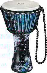 Djembe Meinl PADJ8-M-F 10" Rope Tuned Travel Series Djembe Galactic Blue Tie Dye 10" Djembe
