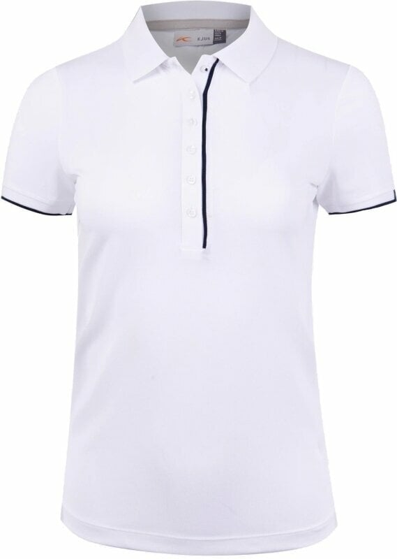 Polo Shirt Kjus Womens Sia Polo S/S White 36 Polo Shirt