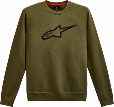 Sweatshirt Alpinestars Ageless Crew Fleece Military Green/Black S Sweatshirt - 1