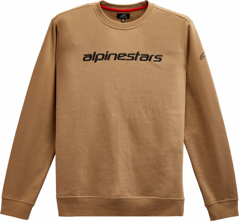 Sweatshirt Alpinestars Linear Crew Fleece Sand/Black M Sweatshirt