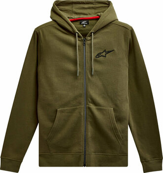 Sweatshirt Alpinestars Ageless Chest Hoodie Military Green/Black S Sweatshirt - 1